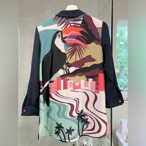 Topshop Jacket toucan pattern vacation clothes